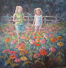 Ivy Ridge Studio: Zinia Pickers 24 x 24 in. Oil