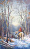 Ivy Ridge Studio: Winter Afternoon 13 x 22 in Oil